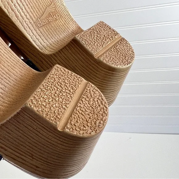 Dansko Blue Leather Clogs Sandals Maisie Cobalt Sz 41 10.5-11 Made in Italy - Picture 12 of 12